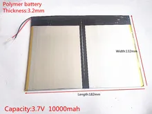 Бесплатная доставка Tablet PC u65gt talk9x, батареи 3.2*132*182 3.7 В 10000 мАч Литий-ионный аккумулятор-для 32132182