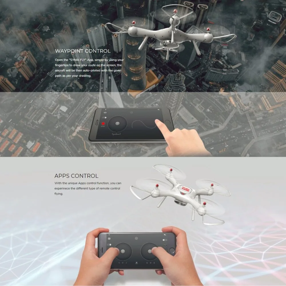 Syma X25PRO 2,4G gps позиционирование FPV RC Дрон Квадрокоптер с 720 P HD Wi-Fi регулируемая камера высота удерживайте Следуйте за мной подарки