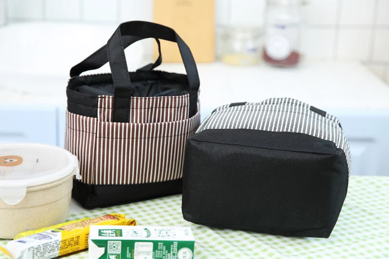 Baby Insulation Bag Feeding Milk Food Warm Drawstring Stripe Mommy Travel Breast Milk Bottle Thermal Portable Casual Tote BB5036 (16)