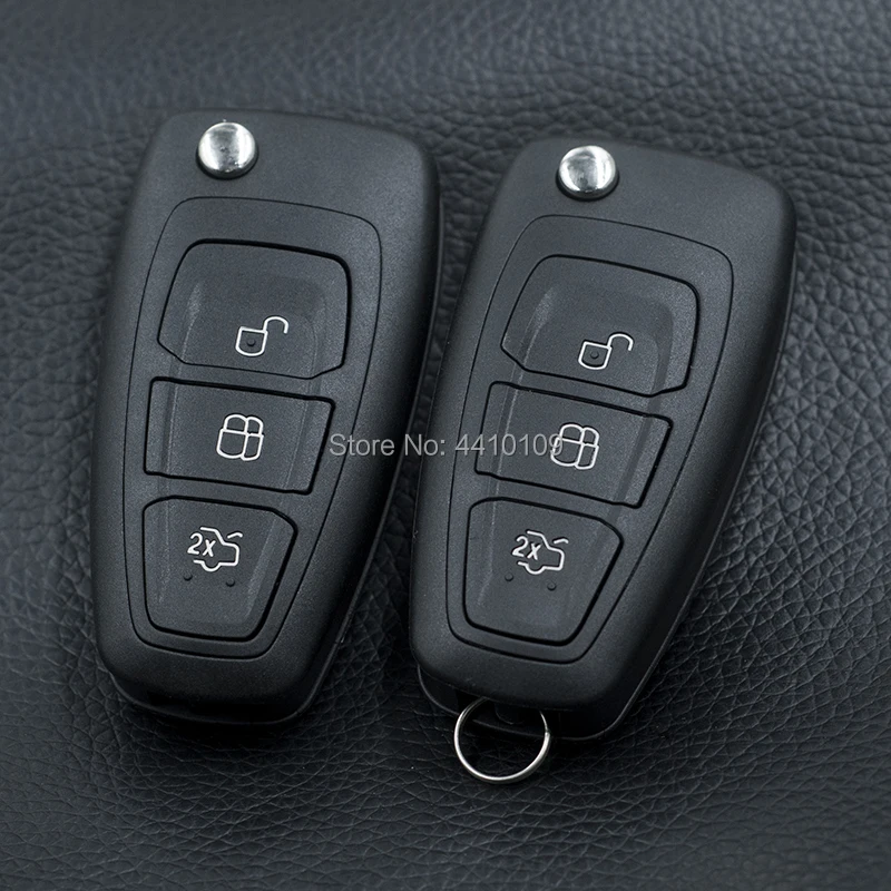 

Brand New 3 Button Car Key Shell For Ford Focus Fiesta Flip Folding Remote Control Key Case Replacement With Logo Free Shipping