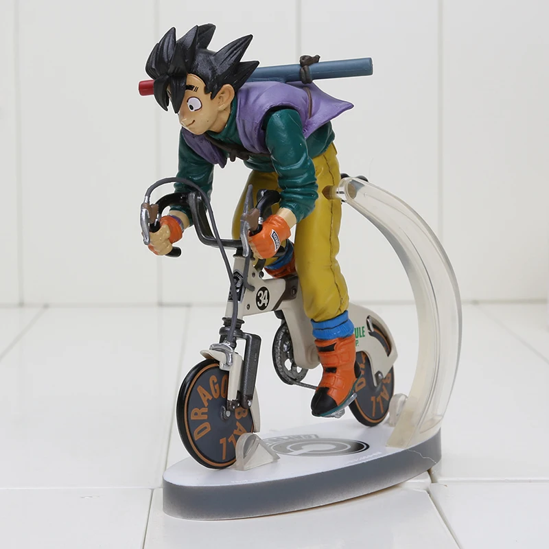 

16cm Dragon Ball Z Figure Sun Gokou Riding Bicycle Desktop Real McCOY Series 02 PVC Action Figure Collectible Toy