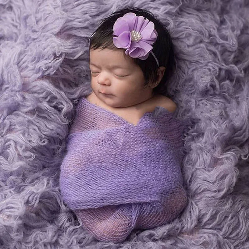 

Newborn Photography Wraps Candy Color Kniting baby Infant photography props Blankets For Girls Boys 40*60cm MU983850