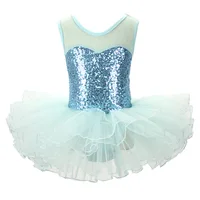 Nice Girls Ballerina Fairy Prom Party Costume Kids Sequined Flower Dress Dancewear Gymnastic Leotard  Ballet Tutu Dress - Image 4