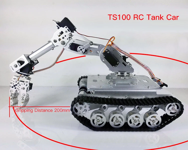 С поддержкой Wi-Fi 12В мотор 7-DOF робот-манипулятор вышлите ваш заказ прямо к этому поставщику Smart RC робот комплект TS100 амортизатор Р/У танки автомобиля