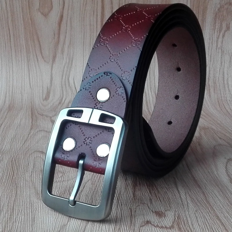 

Vomint 2019 New Arrivals Mens Belts Leather Pin Buckle Business Leisure Belt Needle Buckle Split Leather 130cm 150cm for Male
