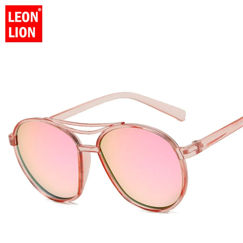 

LeonLion 2018 Sunglasses Women Large Frame Mirror Glasses Plastic Lady Sun Glasses UV400 Shopping Travel Gafas De Sol Mujer