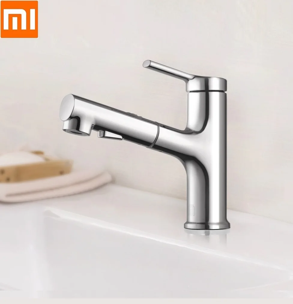 

Xiaomi Original Large basin extracting faucet bathroom Zinc alloy Faucet Hot and cold water shampoo Wash your face gargle fauce
