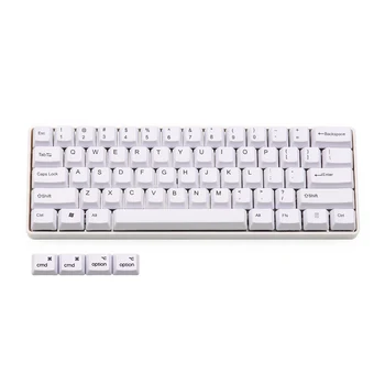 

white oem pbt keycap dye subbed compatible with gh60 dz60 with mac keys