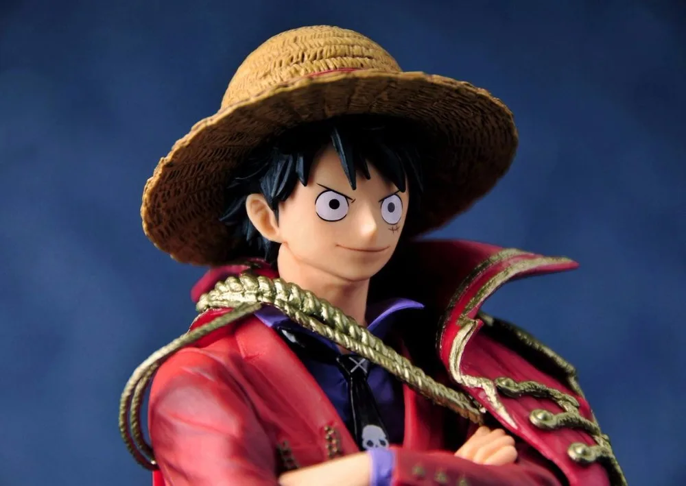 One piece Luffy 20th anniversary Ver. ПВХ фигурка красный плащ конечной король Луффи Санджи Зоро OP Коллекционная модель 25 см