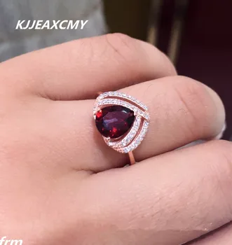 

KJJEAXCMY Fine jewelry Fine 925 sterling silver inlaid natural gemstone jewelry silver ring female garnet best selling