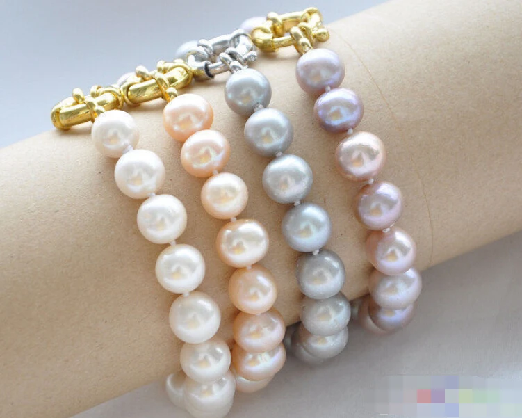 

0683 round freshwater pearl bracelet 4pcs