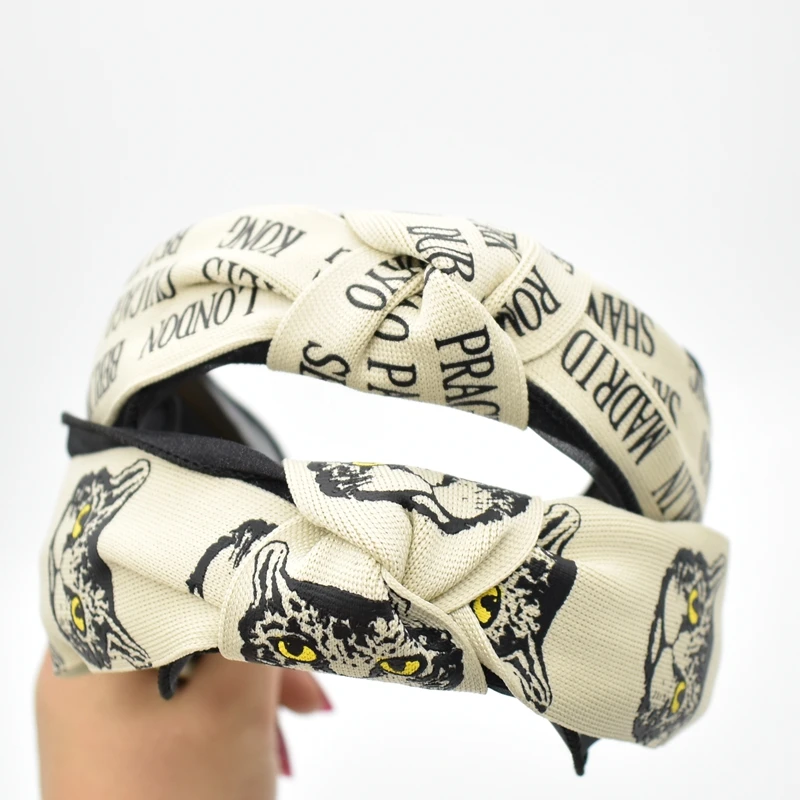 

Fashion Lace Women Wide Knotted Hairbands Letter Headbands Hair Band Hoop Bezel Accessories Headwear