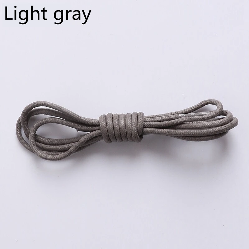 Waxed Cotton Round Shoe Laces Leather Waterproof Shoelaces Men Boots Shoelace