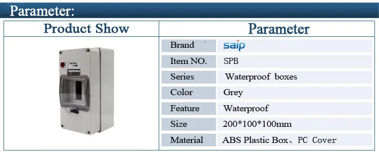 Saip Surperior качество серый IP66 ABS водонепроницаемый распределительный блок питания