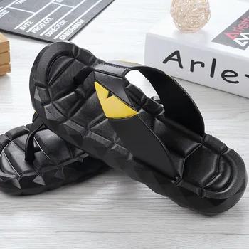 

2019 New Brand Summer Couple Bathroom Flip Flops Men and Women Outdoor Home Slippers Non-slip Floor Slipper Slides Plus Size 46