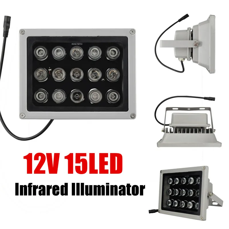 

New 12V 15Pcs IR LEDs Array Light Led Infrared Lamp IP65 850nm Waterproof Night Vision for CCTV Camera Outdoor Waterproof Light