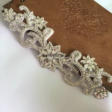 Shidianyi 10 шт горный хрусталь и жемчуг бисером Свадебная аппликация с лентой на голову аппликация мотивы со стразами идеально сочетаются с нарядным Wedding-RA192-Y9513