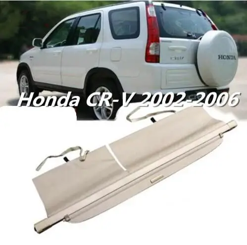 

High Qualit Rear Trunk Cargo Cover Security Shield Screen shade For Honda CR-V 2002 2003 2004 2005 2006 ( black, beige)