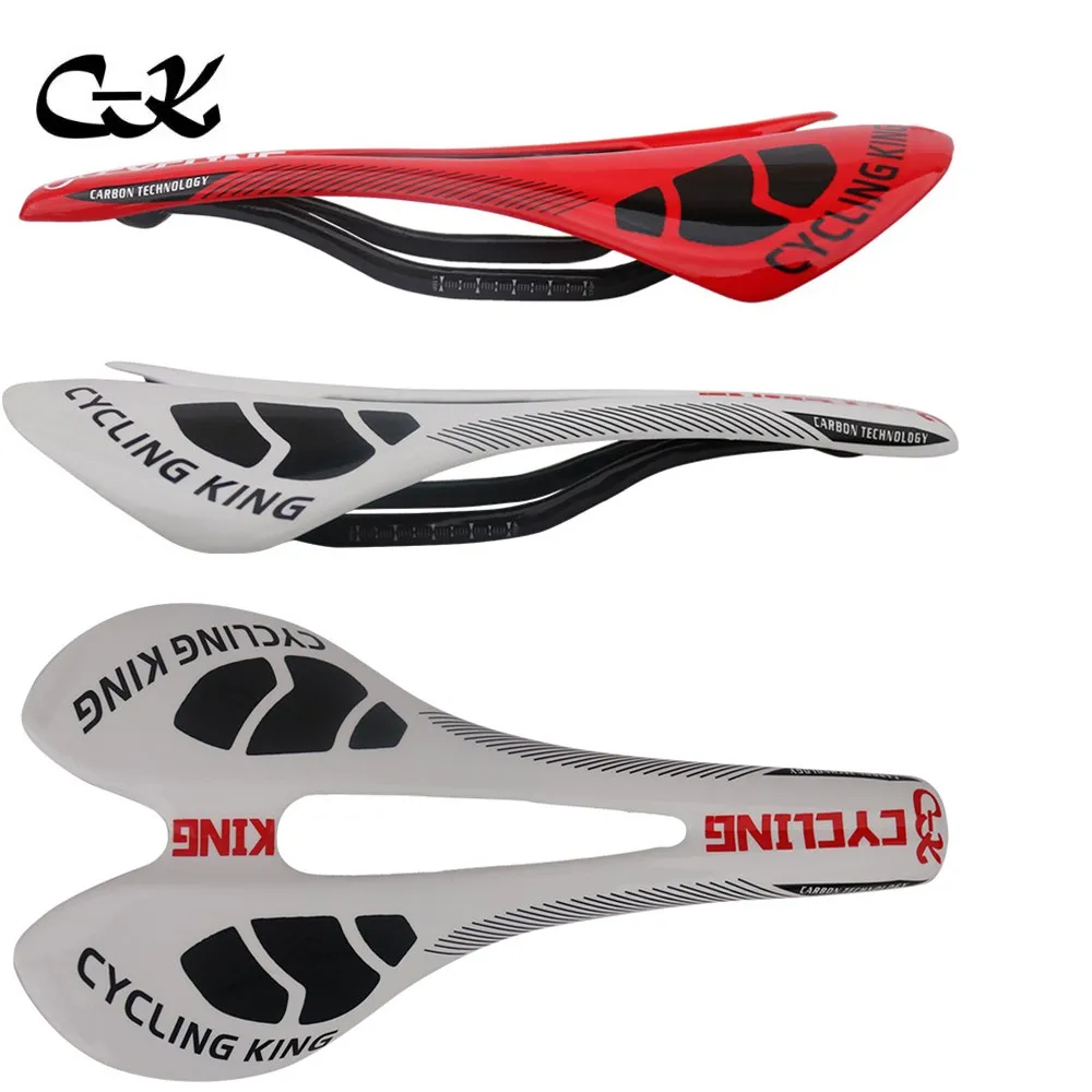 cheap free shipping 2015 cycling king ck full carbon seat saddle bike seat saddle durable 3k saddle road bike mtb saddle 120g