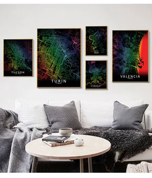 

Tucson Ufa Turin Utrecht Valencia Vancouver Vienna Warrington Warsaw City Map Art Canvas Poster Prints Home Wall Decor