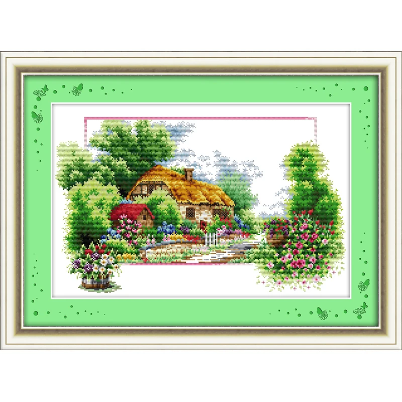 

Everlasting Love Spring's rhythm Ecological cotton Cross Stitch kits 11CT stamped printed DIY gift new year decorations for home