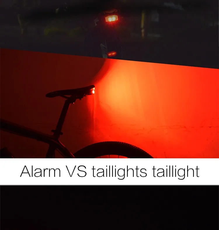 Sale Rear Bike Light USB Sound Alarm MTB Tail Lights luz trasera bicicleta Back Saddle Lamp Seat Lights Cycling Rear Bicycle Light 18