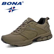 BONA стиль весна осень мужские кроссовки дышащая уличная спортивная обувь Zapatos удобные спортивные мужские кроссовки