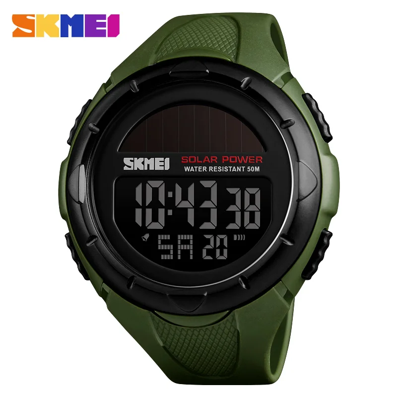 

Fashion Solar Sports Watches Men Waterproof SKMEI Brand Digital Military Watch Solar Power Mens Wristwatches Relogio Masculino
