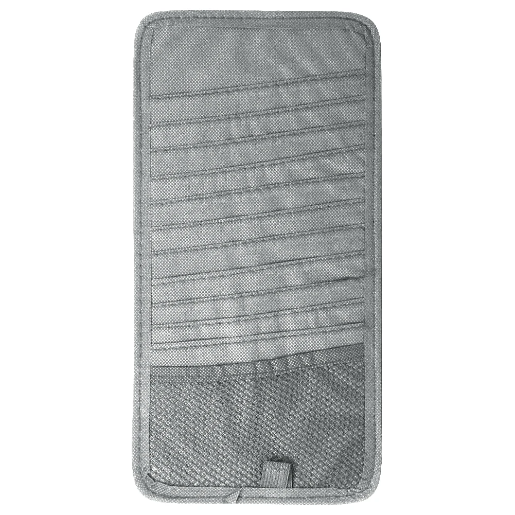 

12 Disc Solid Storage Holder DVD Car Accessories Non-woven Fabrics Wallet Tidy Sleeve Durable Sun Visor Card Case CD Bag Auto