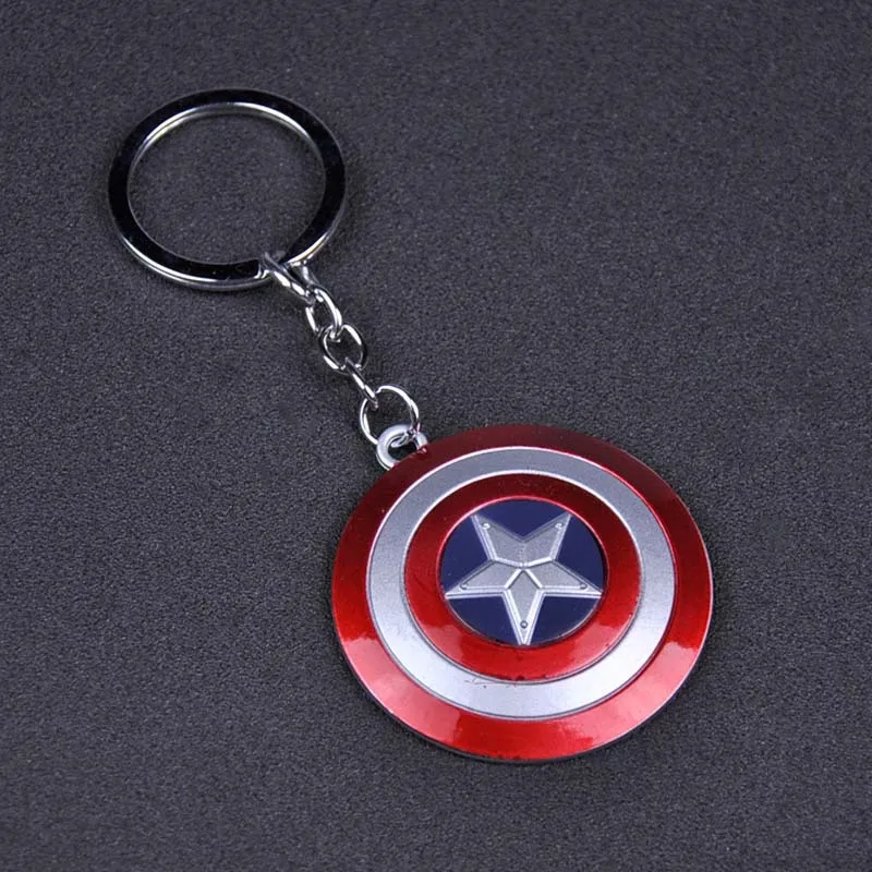 

5CM Hot Captain America shield Metal Key Chains LOGO Anime Keyring Car Keychain Pendant Toy Keyholder anime hot Gifts New