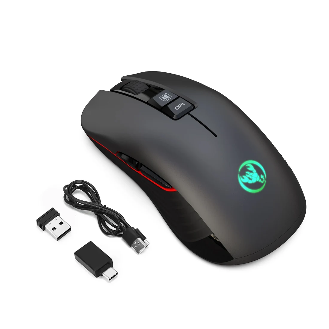 

USB 3.0 TYPE-C 2.4GHz wireless Gaming Mouse Built-in rechargeable battery adjustable 3600DPI Optical Mute mice for Laptop