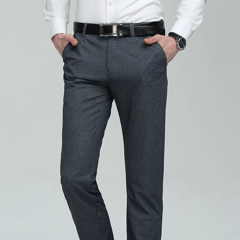 2017 Designer Thin Clical Slim Fit Straight Wedding Dress Suit 2017 Designer Thin Clical Slim Fit Straight Wedding Dress Suit Pants Mens Fashion Business Office For Men Gray Size 38 In From S