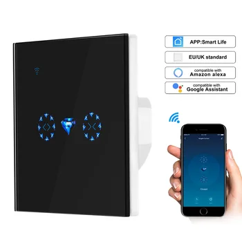 

Wi-Fi Curtain Switch Shutter Motor Door Smart Switch Upgrade Control Tuya Smart Working With Amazon Alexa Echo Google Home