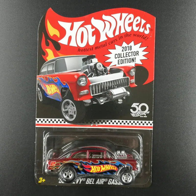 Hot Wheels автомобиль CHEVY BEL AIR газсборщик издание 50th юбилей металлические Литые автомобили коллекция детские игрушки автомобиль для подарка