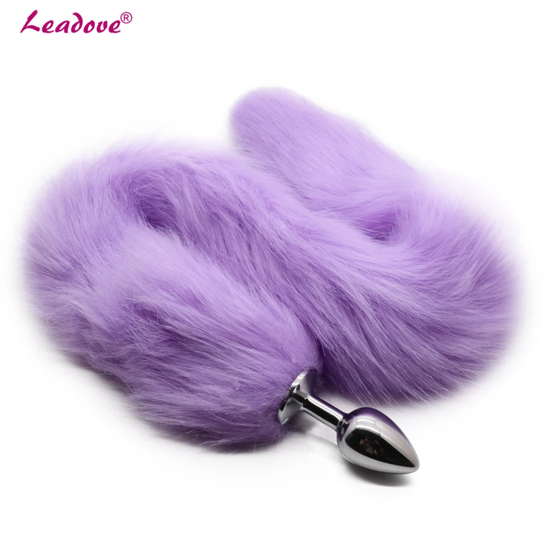 3 Sizes Metal Plug with Colorful Long Fox Tail Fascinating Large Expanding Sex Anal Butt for Adult Toys | Красота и здоровье