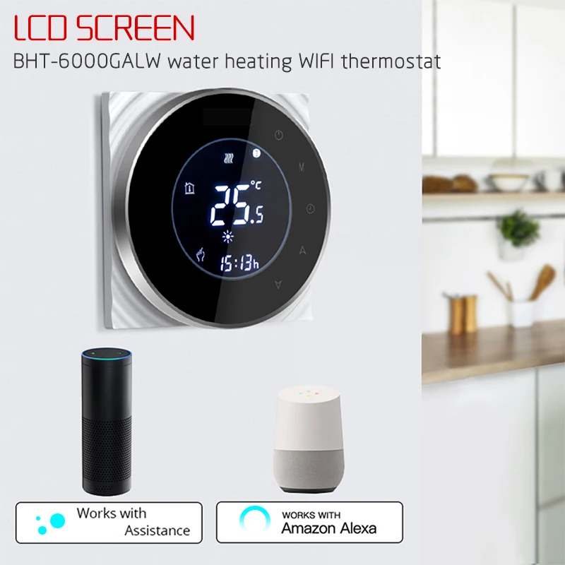 

Cewaal with WiFi Digital Water Floor Heating Digital Touch Screen Electric Thermostat NEW WiFi Function Temperature Controller
