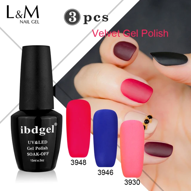 3 Pcs Velvet Matte Gel Ibdgel Brand Base Coat Uv Led Color 3 Pcs Velvet Matte Gel Ibdgel Brand Base Coat Uv Led Color Nail Polishgel