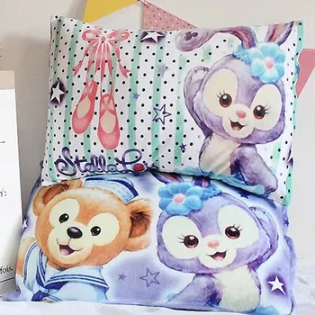 

candice guo! cute plush toy lovely cartoon sweet happy duffy bear StellaLou rabbit soft pillowcase birthday Christmas gift 1pc
