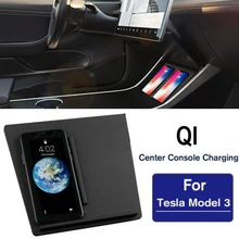Портативный автоматический телефон зарядное устройство беспроводное автомобильное зарядное устройство Air Vent Телефон держатель для Tesla модель 3 Аксессуары для Iphone Android