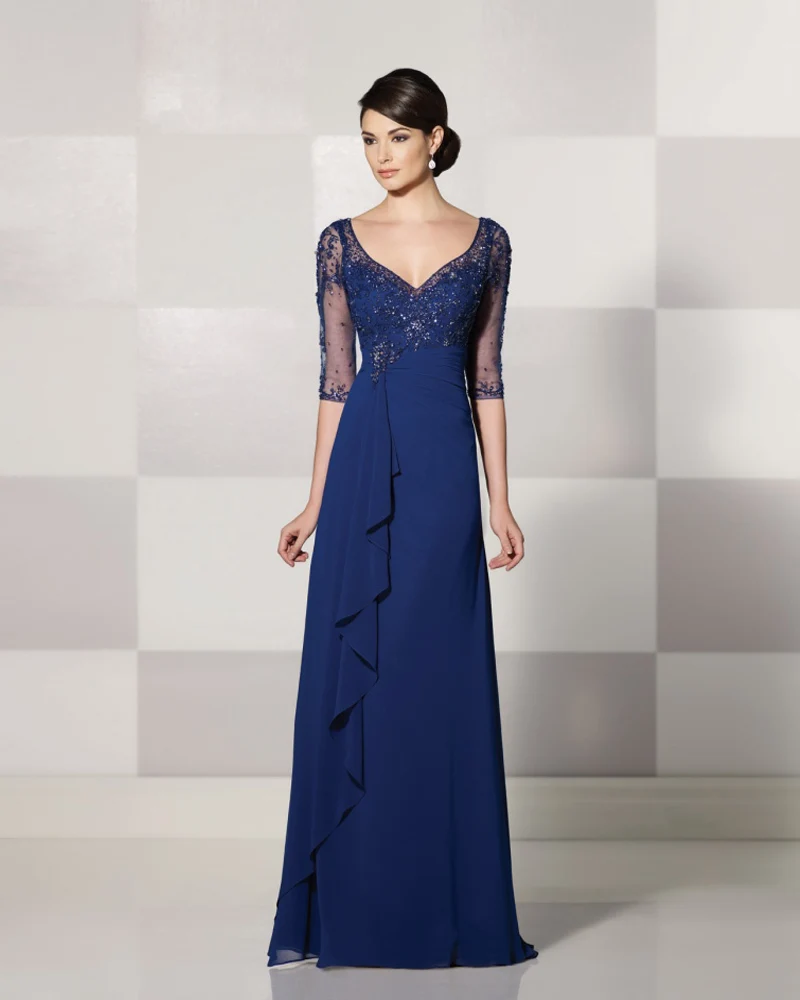 blue mother of the bride gowns