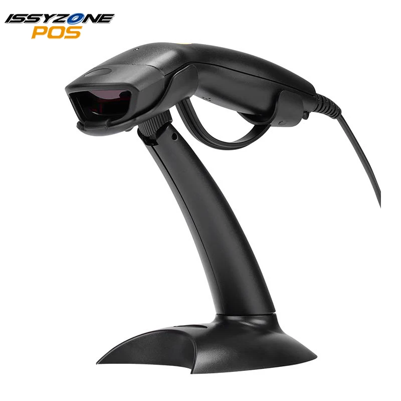 IssyzonePOS 1D الباركود آلي ماسحة الباركود حبالي قارئ ليزر محمول ماسحة IP42 مستودع متجر RS232 USB وصله