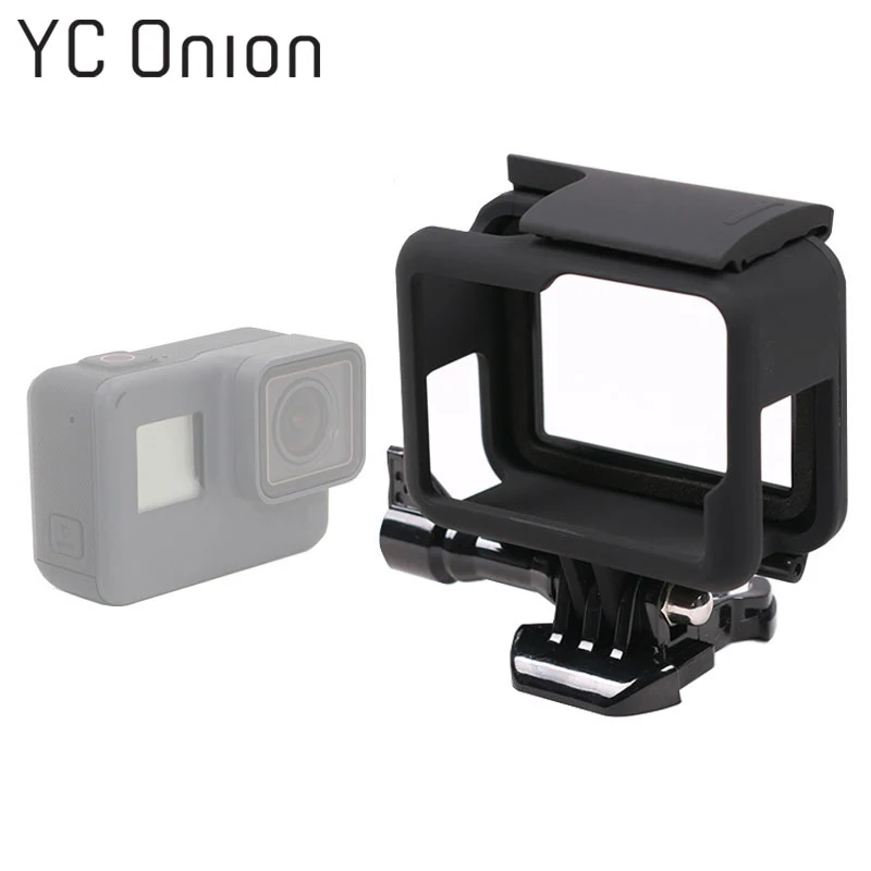 Beste Zwart Plastic Beschermende Border Frame Case voor GoPro Hero 6 5 Zwart Sport Cam Voor Go Pro Hero 7 6 5 actie Camera Accessoires