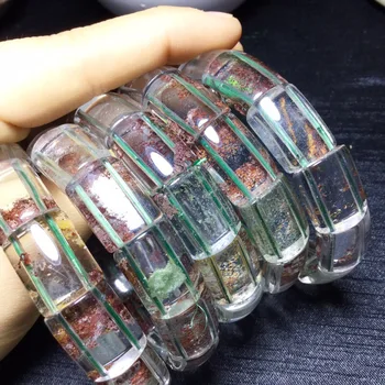 

Natural green ghost hand row male and female models Ghost vision cornucopia bracelet Crystal jewelry gift 12*17mm