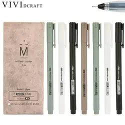 Vividcraft 0,35 мм синий черные чернила 12 шт./упак. 4 цвета гелевая ручка Набор матовый ручка Kawaii школьные принадлежности канцелярские ручки для