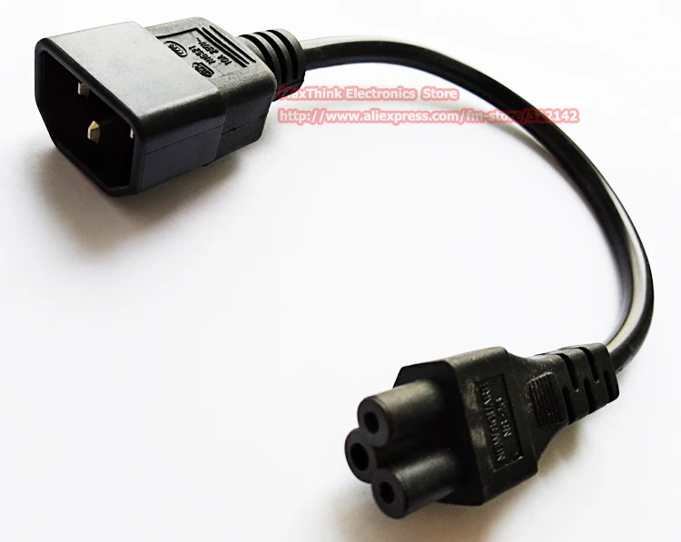 IEC 320 C14 штекерным C5 женский Мощность Кабель-адаптер, IEC 3 контактный разъем для листок клевера Мощность шнур-переходник/ DHL /50 шт