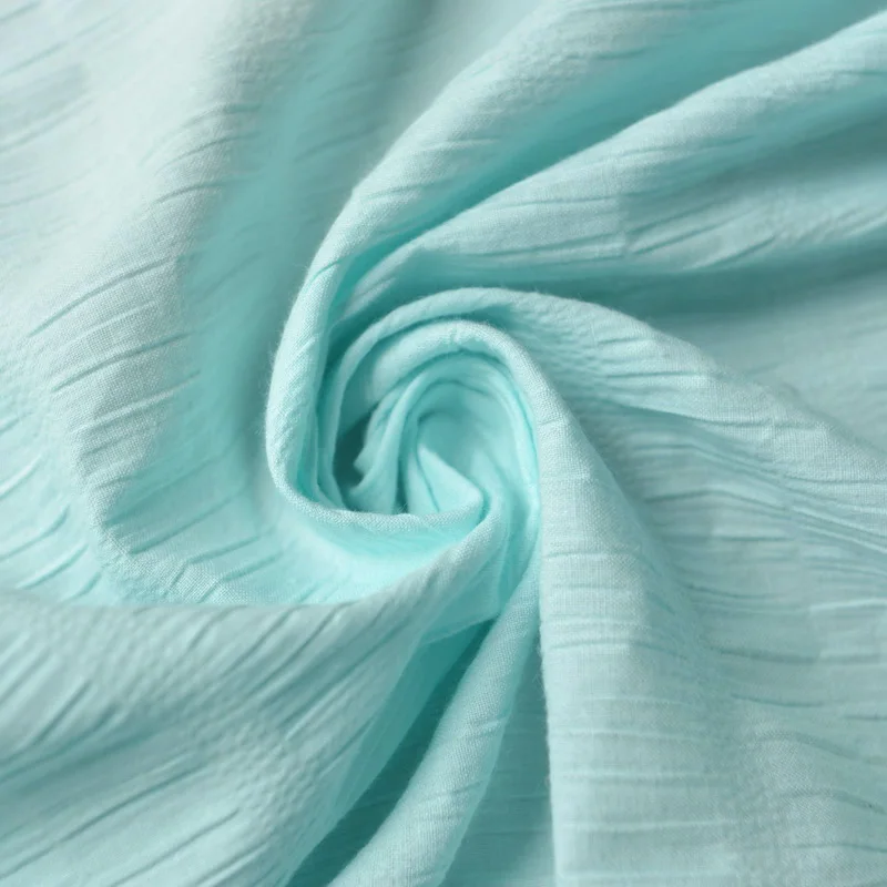 Buy Peppermint Green Wrinkle Bubble Elastic Cotton