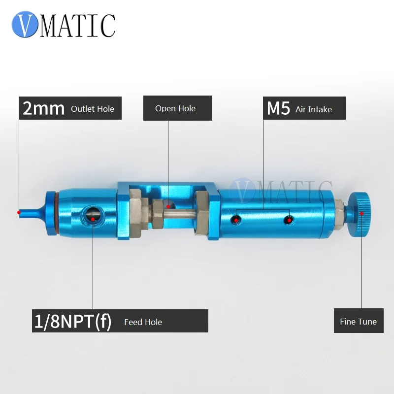 Маленький клапан качество иглы от Дозирующий клапан/синий цвет Клей распределить сопло клапан