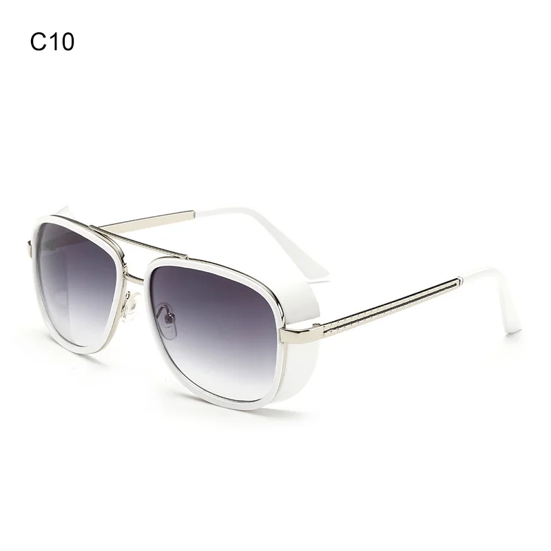 Солнцезащитные очки в стиле стимпанк, Железный человек Тони Старк Matsuda, мужские солнцезащитные очки, винтажные очки стимпанк Солнцезащитные очки UV400 Oculos De Sol masculino - Цвет линз: C11