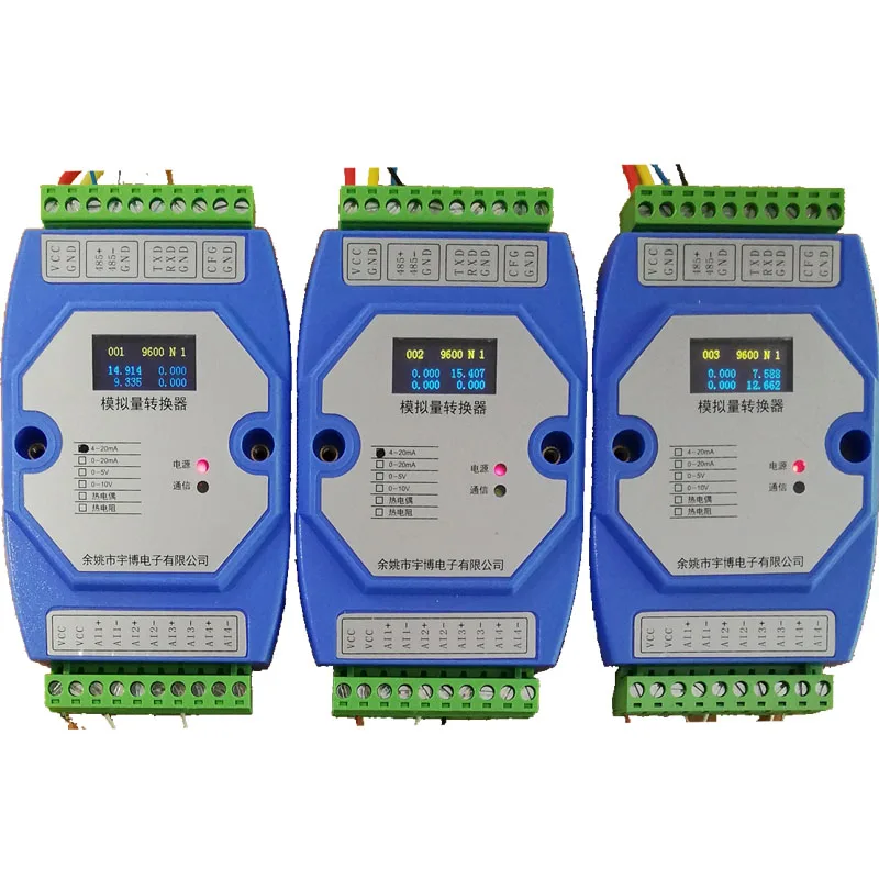 

4-20mA to RS485 0-10V 4-channel Analog Acquisition Module RS485/232 MODBUS-RT