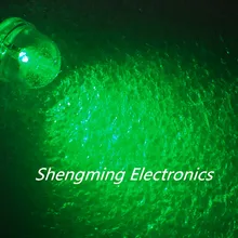 100 шт. 8 мм прозрачный зеленый свет Соломенная светодио дный Шляпа LED диоды широкий формат DIP лампы